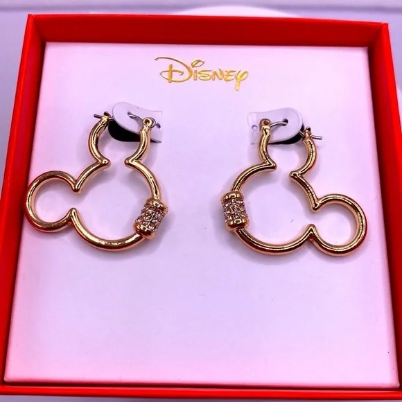 New! Micky Mouse Crystal Earrings - Picture 1 of 4